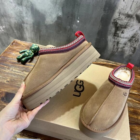 UGG Winter Autumn Tasman Brown Suede Thick Bottom Model Boots - Picture 5 of 9